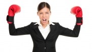 Business Woman Boxing