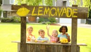 Children with lemonade stand
